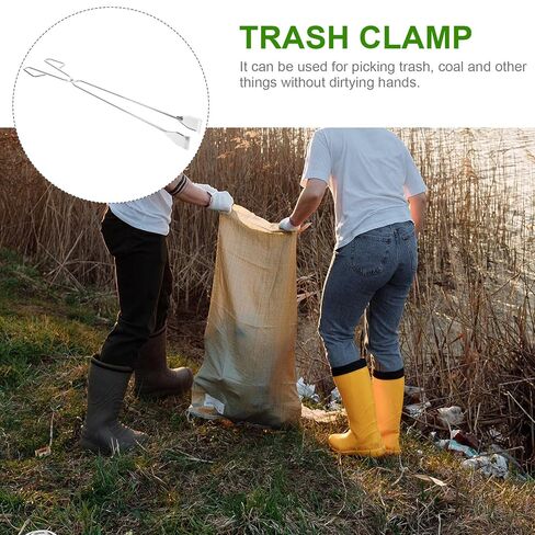 Balacoo Stainless Steel Trash Clamp Garbage Picker Tool with Non-Slip Handle for Outdoor Litter Collection and Trash Pickup Random Color in Kuwait
