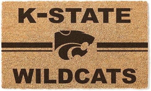 KH Sports Fan Kansas State Wildcats Team Logo Coir Doormat, 18x30 Inches, Wildcats Outdoor Rug; Display Your Team Spirit with This Unique Kansas State Wildcats Doormat in Kuwait