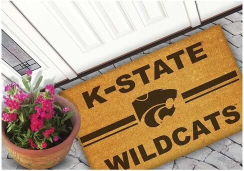 KH Sports Fan Kansas State Wildcats Team Logo Coir Doormat, 18x30 Inches, Wildcats Outdoor Rug; Display Your Team Spirit with This Unique Kansas State Wildcats Doormat in Kuwait
