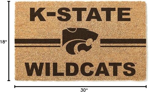 KH Sports Fan Kansas State Wildcats Team Logo Coir Doormat, 18x30 Inches, Wildcats Outdoor Rug; Display Your Team Spirit with This Unique Kansas State Wildcats Doormat in Kuwait
