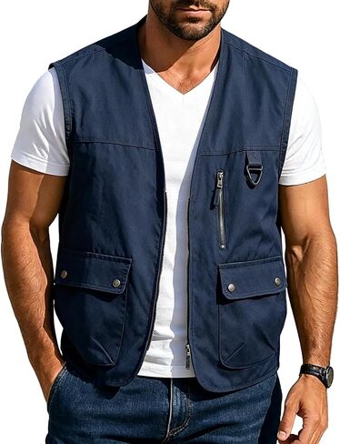 Fishing Vests for Men Lightweight Cargo Vest with Multi Pockets in Kuwait