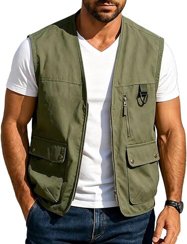 Fishing Vests for Men Lightweight Cargo Vest with Multi Pockets in Kuwait