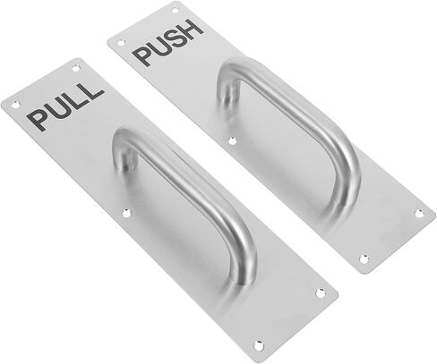 BESTOYARD Thickened Stainless Steel Push Pull Door Handles Set with Pull and Push Plates Commercial Metal Door Hardware 2pcs in Kuwait