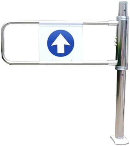 Durable Automatic Metal Swing Gate - Self-Closing Safety Gate for Supermarkets & Warehouses, Unidirectional Manual Operation, Heavy-Duty Silver Finish, Secure Access Solution,Silver-r-70x103cm in Kuwait
