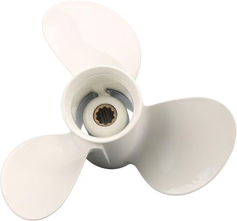 9 7/8 x 13-F مروحة خارجية للقارب متوافقة مع محركات Yamaha الخارجية 20HP 25HP 30HP 3 شفرات/10 أسنان بديلة # 664-45949-02-00، 664-45949-02-EL in Kuwait
