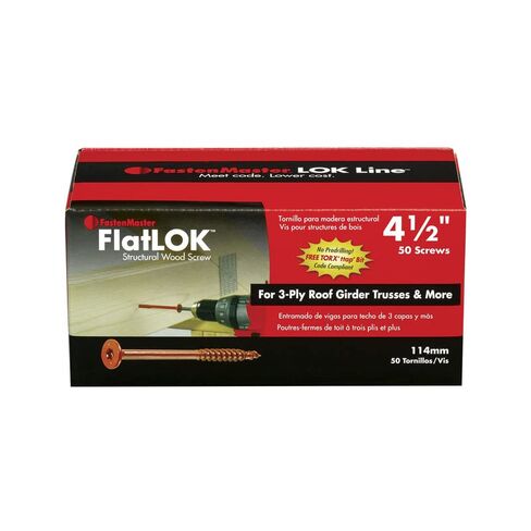 FastenMaster Flatlok No. 14 x 4-1/2 in. L #40 Torx ttap Flat Head Epoxy Carbon Steel Wood Screws in Kuwait