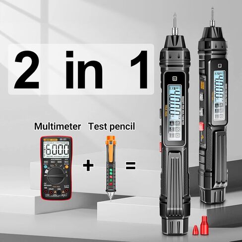 ANENG Multimeter with Pen Type Volt Meter Tester Measures AC/DC Current,Voltage,Resistance,Continuity,Diodes Ohm Volt Amp Meter,Electric Tools for Household Outlet and Automotive Battery Tester in Kuwait