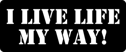 3 - ملصق I Live Life My Way ذو القبعة الصلبة/خوذة راكب الدراجة النارية BS 1267 in Kuwait