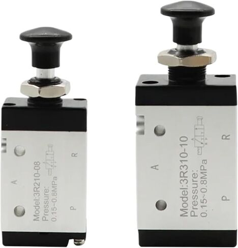 4R210-08 3R210-08 2 اتجاه 3 منافذ 5 أوضاع دفع وسحب مفتاح تحكم هوائي عكس الصمام اليدوي مع التركيبات (4R210-08، مع تركيب 10 مم) in Kuwait