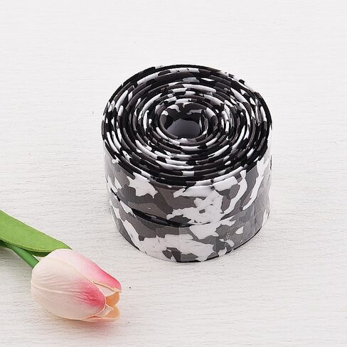 2 Rolls Bicycle Handlebar Tape Set Anti-Slip Bike Bar Tape with End Plugs Shock Absorbing Breathable Cycling Handle Grip Tapes for Road Bikes Fixed Gear Mountain Bikes Comfortable Grip Grey Camo in Kuwait