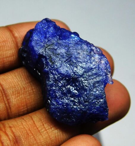 Natural Blue Sapphire 140.6 Ct Rough CERTIFIED Vintage Uncut Raw Gemstone in Kuwait