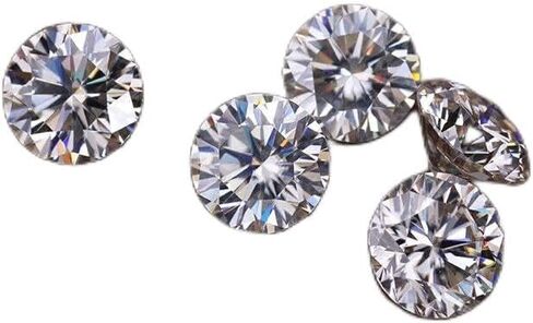 Certified Excellent Round Cut VVS1 D Color 2.50 MM 17 PCS Moissanite Gemstone-W in Kuwait