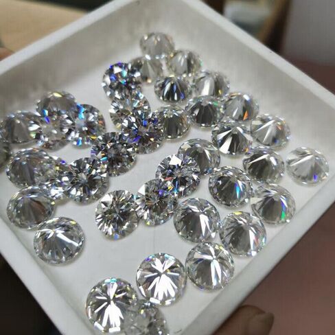 Certified Excellent Round Cut VVS1 D Color 2.50 MM 17 PCS Moissanite Gemstone-W in Kuwait