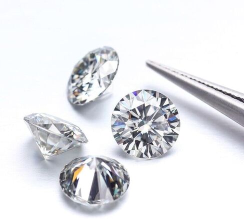 Certified Excellent Round Cut VVS1 D Color 2.50 MM 17 PCS Moissanite Gemstone-W in Kuwait
