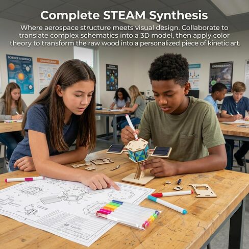 DIY Solar Power Satellite Model Kit, Alternative Energy & Space Science Building Project, Science Classroom Must Haves & Homeschool Teaching Supplies in Kuwait