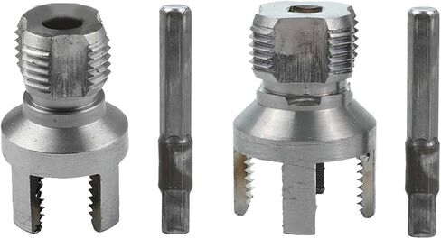 integrated die threader for water pipes, suitable for 20MM and 25MM sizes with internal and external threading function (Black 2PCS) in Kuwait