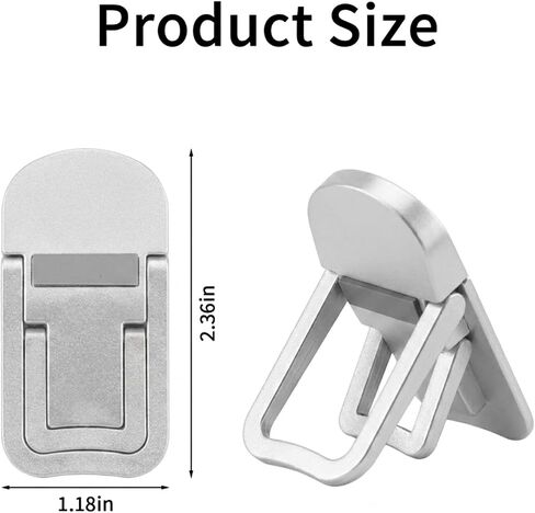 2 Pcs Portable Keyboard Riser, Mini Foldable Keyboard Stand with Non-Slip Pads, Lightweight Computer Keyboard Lift for Office Desk Laptop Keyboard(Silver) in Kuwait