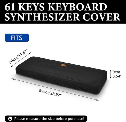 Musiin 61 Keys Synthesizer Keyboard Dust Cover, Compatible with Roland JUNO-DS61, Behringer Motor 61, Nektar Impact LX61+ Deluxe Chinlon Dustproof & Anti-scratch, Silky Feel & Tailored Design in Kuwait