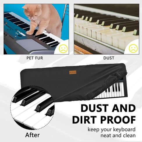 Musiin 61 Keys Synthesizer Keyboard Dust Cover, Compatible with Roland JUNO-DS61, Behringer Motor 61, Nektar Impact LX61+ Deluxe Chinlon Dustproof & Anti-scratch, Silky Feel & Tailored Design in Kuwait