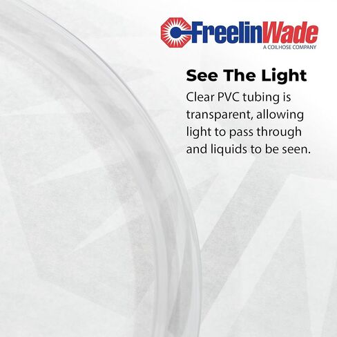 Clear Flexible Polyvinyl Chloride (PVC) 3/8" OD x 1/4" ID Tubing x 10ft in Kuwait