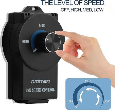 DIGITEN Variable Speed Controller - Exhaust Fan Speed Adjuster for Duct Inline Fan in Kuwait