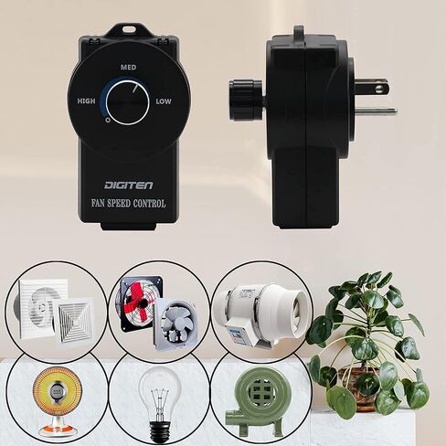 DIGITEN Variable Speed Controller - Exhaust Fan Speed Adjuster for Duct Inline Fan in Kuwait