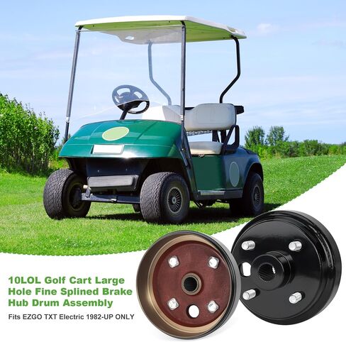 10L0L 2 Pack Golf Cart Brake Drum Hub Assembly, 30-Tooth Spline 1 Inch Large Hole, Replacement for EZGO 4-Cycle Gas 1991-Up TXT RXV Marathon Medalist Columbia, OEM# 21807-G1 21807G1 41843-94 in Kuwait