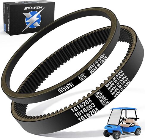 Clutch Drive Belt & Starter Generator Belt Kit for Club Car DS 1997-Up & Precedent 2004-Up Gas Golf Cart, Compatible with FE290, FE350, and Kawasaki OHV Engine, Replaces OEM 101916701 1016203 in Kuwait
