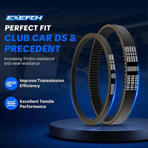 Clutch Drive Belt & Starter Generator Belt Kit for Club Car DS 1997-Up & Precedent 2004-Up Gas Golf Cart, Compatible with FE290, FE350, and Kawasaki OHV Engine, Replaces OEM 101916701 1016203 in Kuwait
