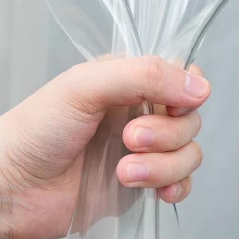 ستارة باب بلاستيكية شفافة، طقم ستائر باب PVC، باب شريطي PVC شفاف للمداخل، ستارة بلاستيكية مرنة ومتينة للسوبر ماركت، المرآب، المستودع، (شفاف، 120 × 240 سم / 47.24 × 94.49 بوصة) in Kuwait