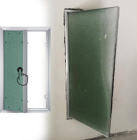 Paintable Drywall Access Panel - Soundproof Plasterboard Inspection Door, Service Shaft Hatch for Heating and Utilities, 26x46in (66x117cm) - Hidden Design for Seamless Integration in Kuwait