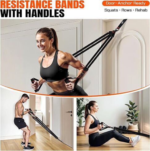 Pull Up Assistance Bands, Resistance Bands with Handles, Heavy Duty Pull Up Bands for Home Gym, Height Adjustable Chin Up Bar Assist Bands for Arm, Back, Strength Training Workout Equipment in Kuwait