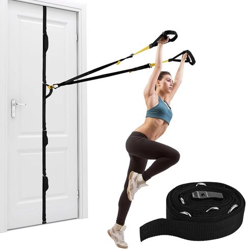 Door Anchor Strap for Resistance Bands, Multi-Point Door Exercise Anchor, Portable Anchor Gym Attachment with 5 Fixed Loops, Heavy Duty Home Gym Workout Equipment in Kuwait