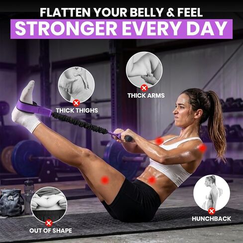 Premium Upgraded Pedal Resistance Band with Handles Heavy Duty Foot Pedal Exercise Bands for Women Men Core Abs Leg Training Full Body Workout Tummy Trimmer Sit Up Equipment Home Gym Pilates in Kuwait