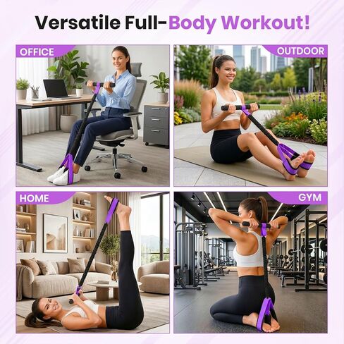 Premium Upgraded Pedal Resistance Band with Handles Heavy Duty Foot Pedal Exercise Bands for Women Men Core Abs Leg Training Full Body Workout Tummy Trimmer Sit Up Equipment Home Gym Pilates in Kuwait