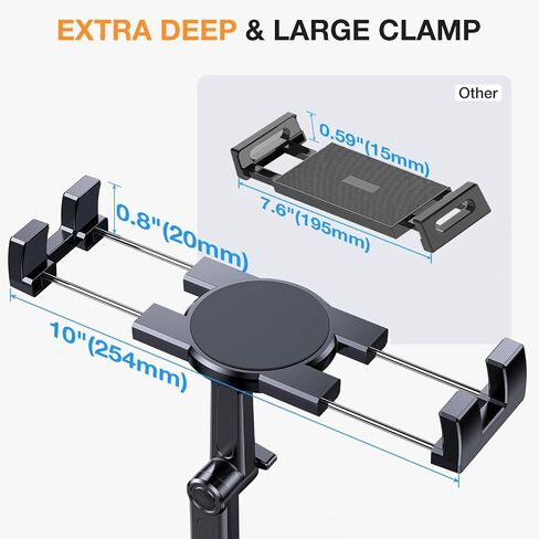 Coolpow Cup Holder Tablet Holder for Car【15" Height Adjustable】 Car Cup Holder ipad Car Mount for Truck Stand Car Tablet Holder Multi Angle Car Mount for All 4.7"-13" Apple iPad Samsung Galaxy Tab in Saudi Arabia