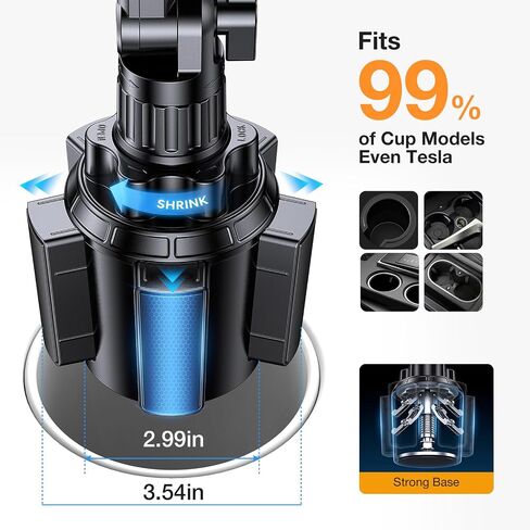 Coolpow Cup Holder Tablet Holder for Car【15" Height Adjustable】 Car Cup Holder ipad Car Mount for Truck Stand Car Tablet Holder Multi Angle Car Mount for All 4.7"-13" Apple iPad Samsung Galaxy Tab in Saudi Arabia