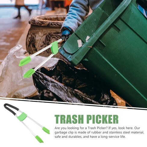 Multi-Functional Garbage Grabber Tool with Long Handle, Reusable Trash Picker Clamp for Outdoor Litter Pickup, Waste Cleaning Tool for Sanitation and Janitorial Use in Kuwait