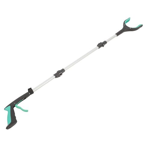 Mikinona Foldable Trash Picker Grabber Tool, Heavy Duty Long Handle Litter Grabber with Three-fold Green Design for Outdoor Sanitation and Waste Pickup in Kuwait