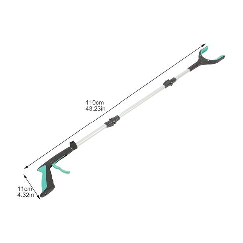 Mikinona Foldable Trash Picker Grabber Tool, Heavy Duty Long Handle Litter Grabber with Three-fold Green Design for Outdoor Sanitation and Waste Pickup in Kuwait