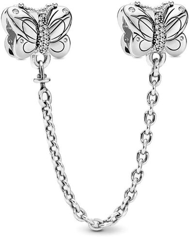 Climbing Rat Safety Chain, Red CZ Charm 925 Sterling Silver Pendant,Jewelry Beads Gifts for Women Bracelet&Necklace in Kuwait