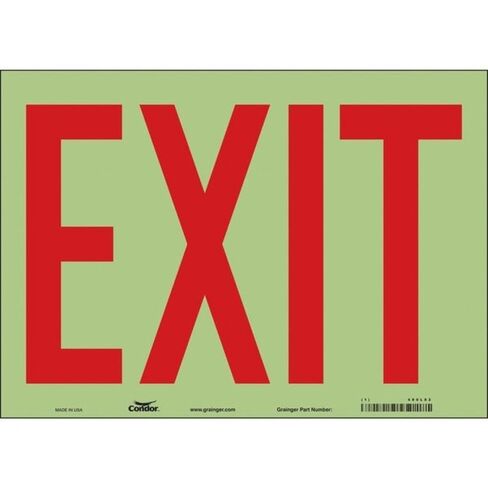 Safety Sign,EXIT,10"x14" in Kuwait