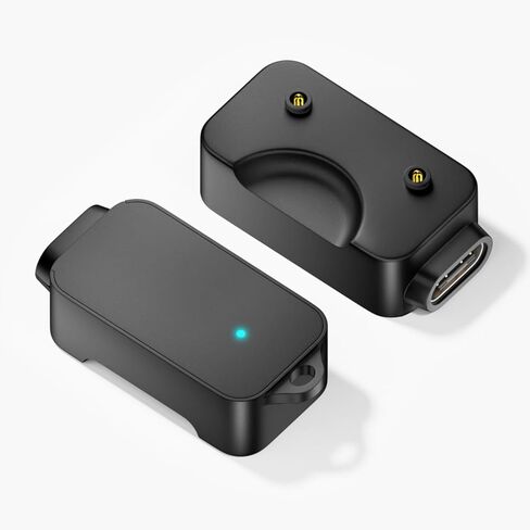 محول شاحن AreMe 2 Pack USB C لجهاز Samsung Galaxy Fit 3، أسود | محول شحن مغناطيسي من النوع C لساعة Galaxy Fit 3 SM-R390 الذكية in Kuwait