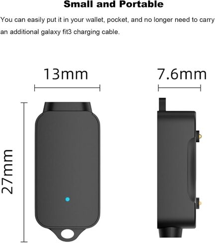 محول شاحن AreMe 2 Pack USB C لجهاز Samsung Galaxy Fit 3، أسود | محول شحن مغناطيسي من النوع C لساعة Galaxy Fit 3 SM-R390 الذكية in Kuwait
