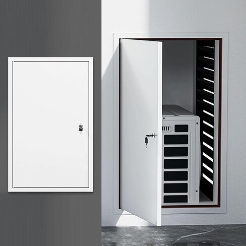 Lockable Aluminum Attic Access Panel - Custom Sizes 12" to 36" - White Inspection Hatch for Drywall & Plumbing Access Door (80x100cm/31x39in) in Kuwait