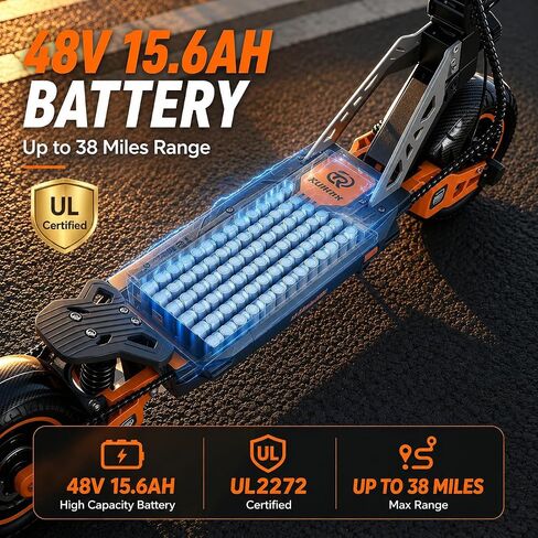 Electric Scooter for Adults, 1000W Motor, Up to 31 MPH Top Speed & 38 Miles Range, Dual Suspension, 10" All-Terrain Tires, Turn Signals, Foldable E Scooter with Dual Brakes & LCD Display in Kuwait