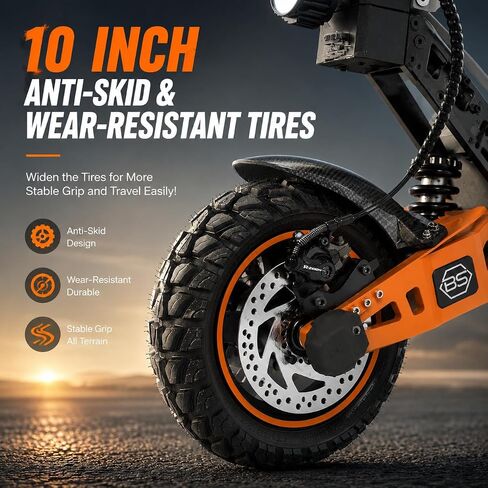 Electric Scooter for Adults, 1000W Motor, Up to 31 MPH Top Speed & 38 Miles Range, Dual Suspension, 10" All-Terrain Tires, Turn Signals, Foldable E Scooter with Dual Brakes & LCD Display in Kuwait