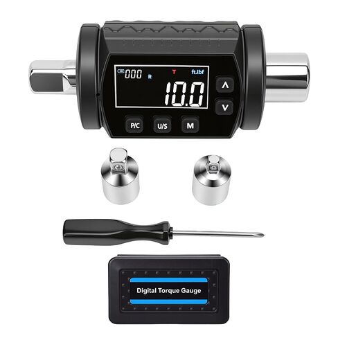 Generic 1/2 inch Digital Torque Adapter, 6.0 to 200.0 N.m with 2% Accuracy, Red LED and Buzzer Alert, Real Time and Mode, Store 999 Readings, for Automotive and Motorcycle in Kuwait