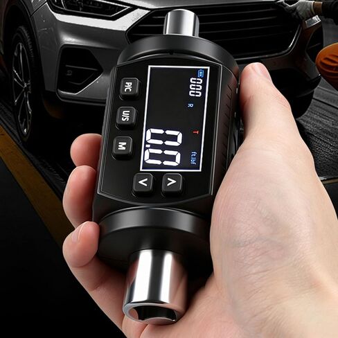 Generic 1/2 inch Digital Torque Adapter, 6.0 to 200.0 N.m with 2% Accuracy, Red LED and Buzzer Alert, Real Time and Mode, Store 999 Readings, for Automotive and Motorcycle in Kuwait