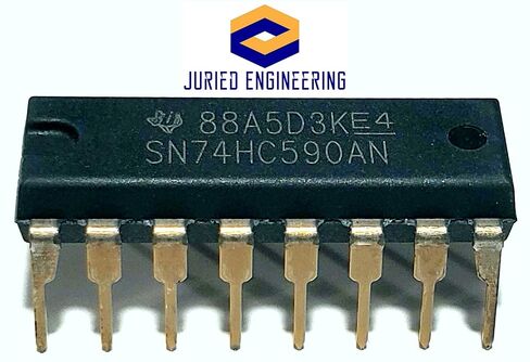 SN74HC590AN SN74HC590A SN74HC590 74HC590 عدادات ثنائية 8 بت مع سجلات إخراج 3 حالات IC DIP-16 صديقة للوحة التجارب (حزمة من 5) in Kuwait
